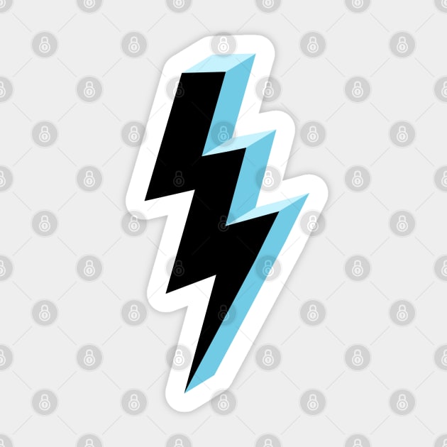 Electric Blue and Black Lightning Sticker by OneThreeSix